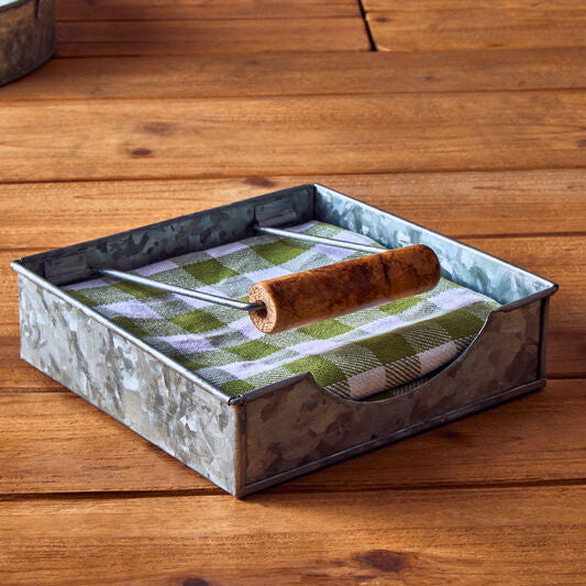 Galvanised Steel Napkin Holder | Drummond