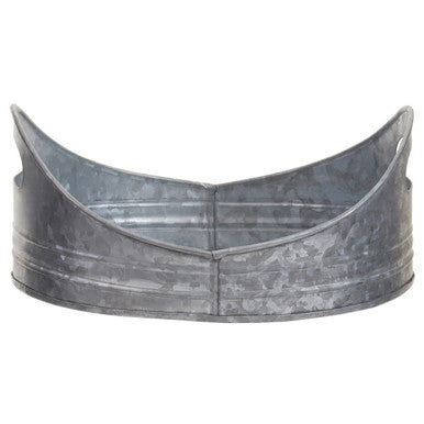 Set of Two Galvanised Steel Oval Trays | Drummond
