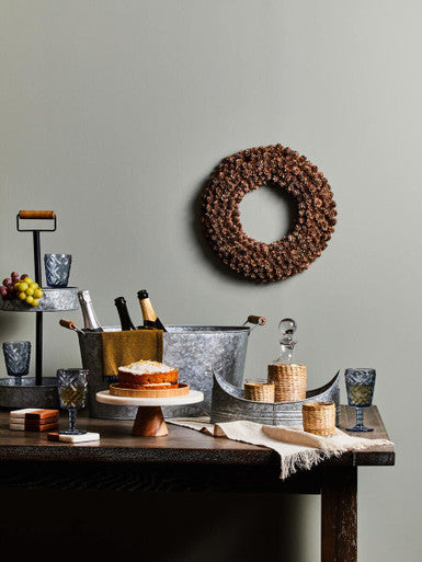 Set of Two Galvanised Steel Oval Trays | Drummond