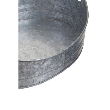 Set of Two Galvanised Steel Oval Trays | Drummond
