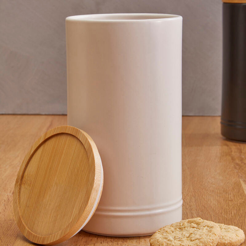 Cream Large Stoneware Canister | Fenwick