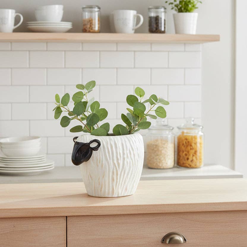 Stoneware Lamb Vase - Small