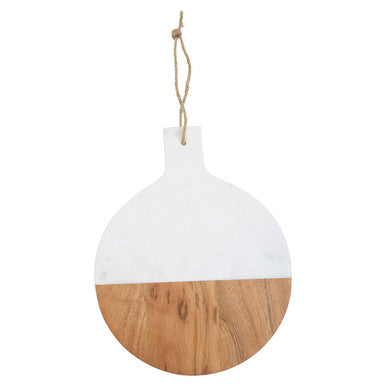 Large Marble and Acacia Wood Paddle Board | Monzaro