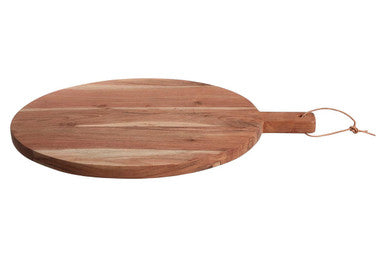 Acacia Wood Large Round Chopping and Serving Board Natural Finish | Socorro