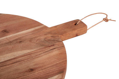 Acacia Wood Large Round Chopping and Serving Board Natural Finish | Socorro