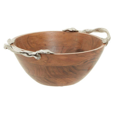 Acacia Wood Large Round Bowl | Vine
