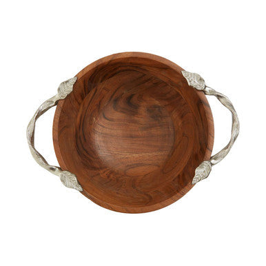 Acacia Wood Large Round Bowl | Vine