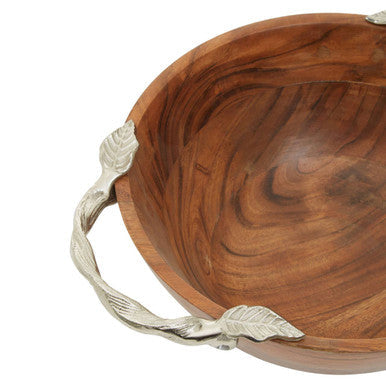Acacia Wood Large Round Bowl | Vine