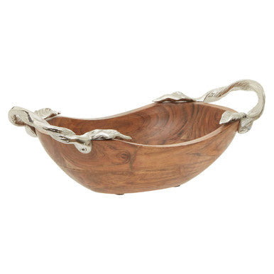Acacia Wood Small Oval Bowl | Vine