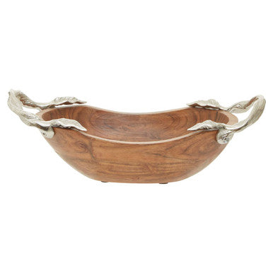 Acacia Wood Small Oval Bowl | Vine