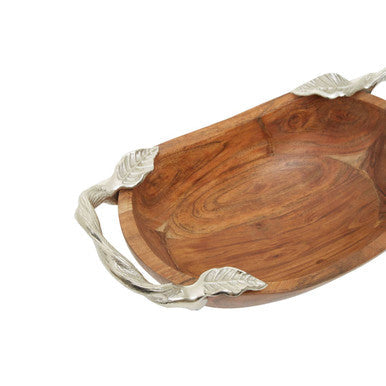 Acacia Wood Small Oval Bowl | Vine