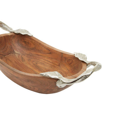 Acacia Wood Small Oval Bowl | Vine