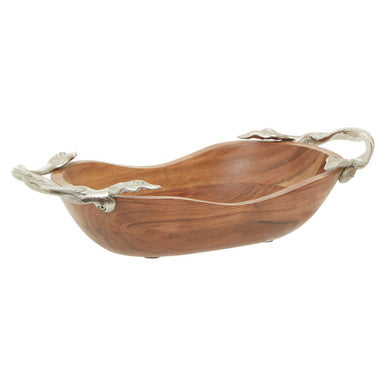 Acacia Wood Large Oval Bowl | Vine