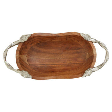 Acacia Wood Large Oval Bowl | Vine