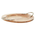 Large Acacia Wood Round Tray | Vine