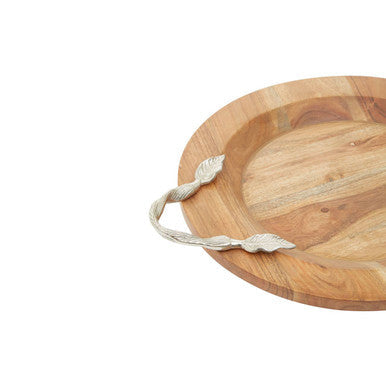 Large Acacia Wood Round Tray | Vine