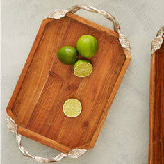 Acacia Wood Small Rectangular Tray | Vine