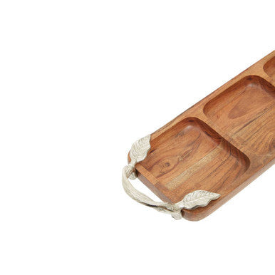 Acacia Wood 3 Section Serving Dish | Vine
