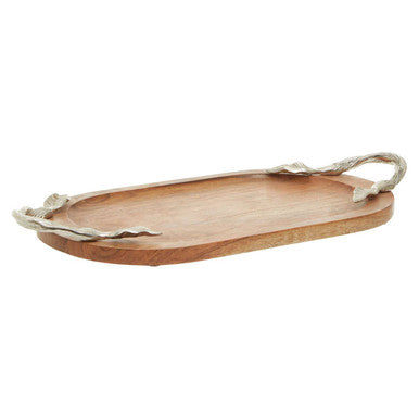 Acacia Wood Oval Serving Tray | Vine