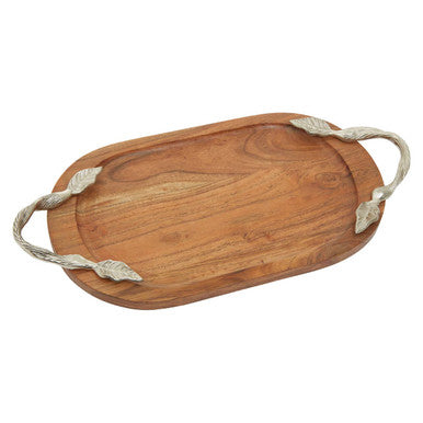 Acacia Wood Oval Serving Tray | Vine