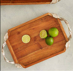 Acacia Wood Oval Serving Tray | Vine