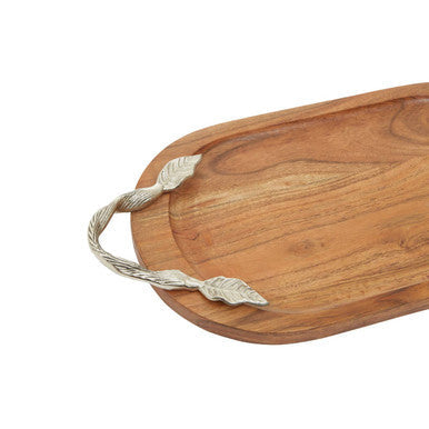 Acacia Wood Oval Serving Tray | Vine