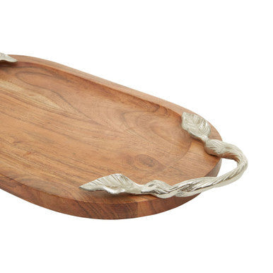 Acacia Wood Oval Serving Tray | Vine