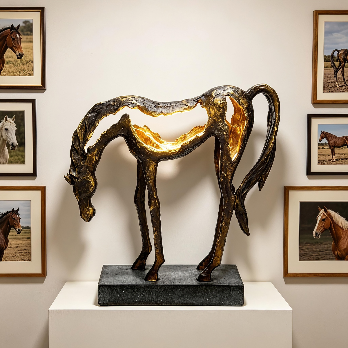 Grazing Horse Statue