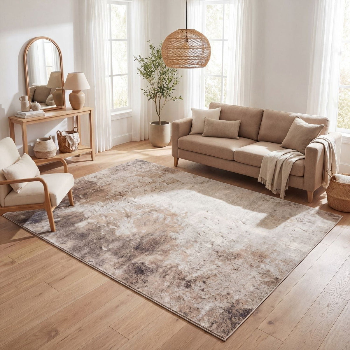 Montana Abstract Brown Rug | 3728