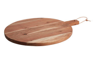Acacia Wood Large Round Chopping and Serving Board Natural Finish | Socorro