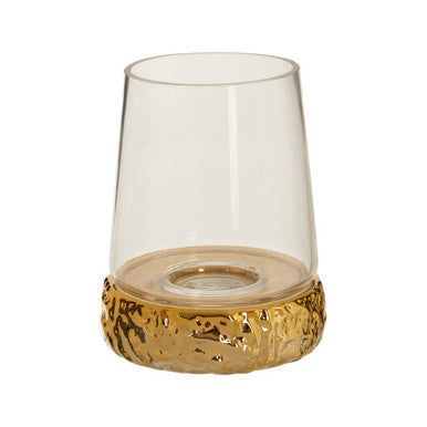Small Gold Hurricane Candle Holder | Martele