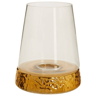 Large Hurricane Gold Candle Holder | Martele