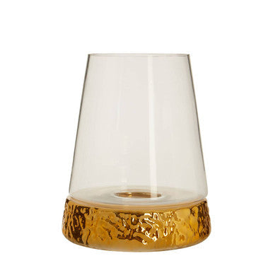 Large Hurricane Gold Candle Holder | Martele