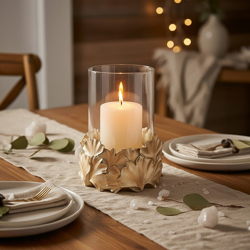 Ginkgo Candle Holder | Boho