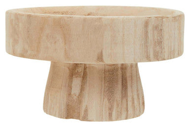Arlo Natural Engraved Wood Decorative Bowl