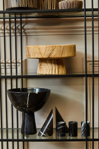 Arlo Natural Engraved Wood Decorative Bowl