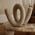 Small Textured White Loop Sculpture | Dunas