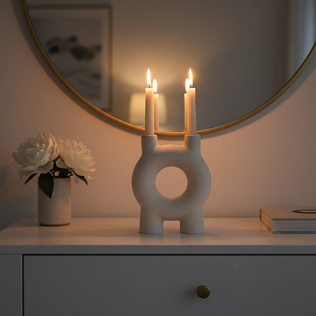 Small Cream Candle Holder | Hapax