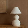 White Papier Mache Table Lamp | Carta