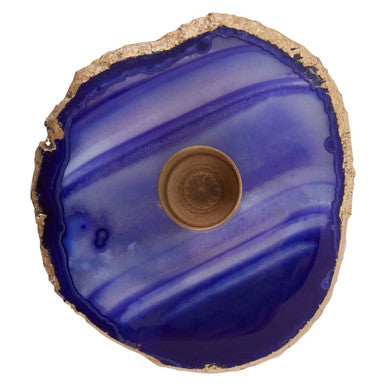 Blue and Gold Candle Holder | Bowerbird Agata