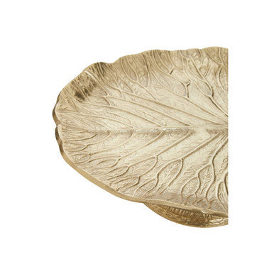 Gold Finish Lotus Leaf Cake Stand | Salma