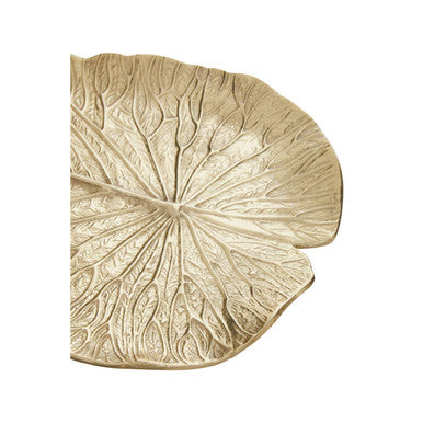 Gold Finish Lotus Leaf Cake Stand | Salma