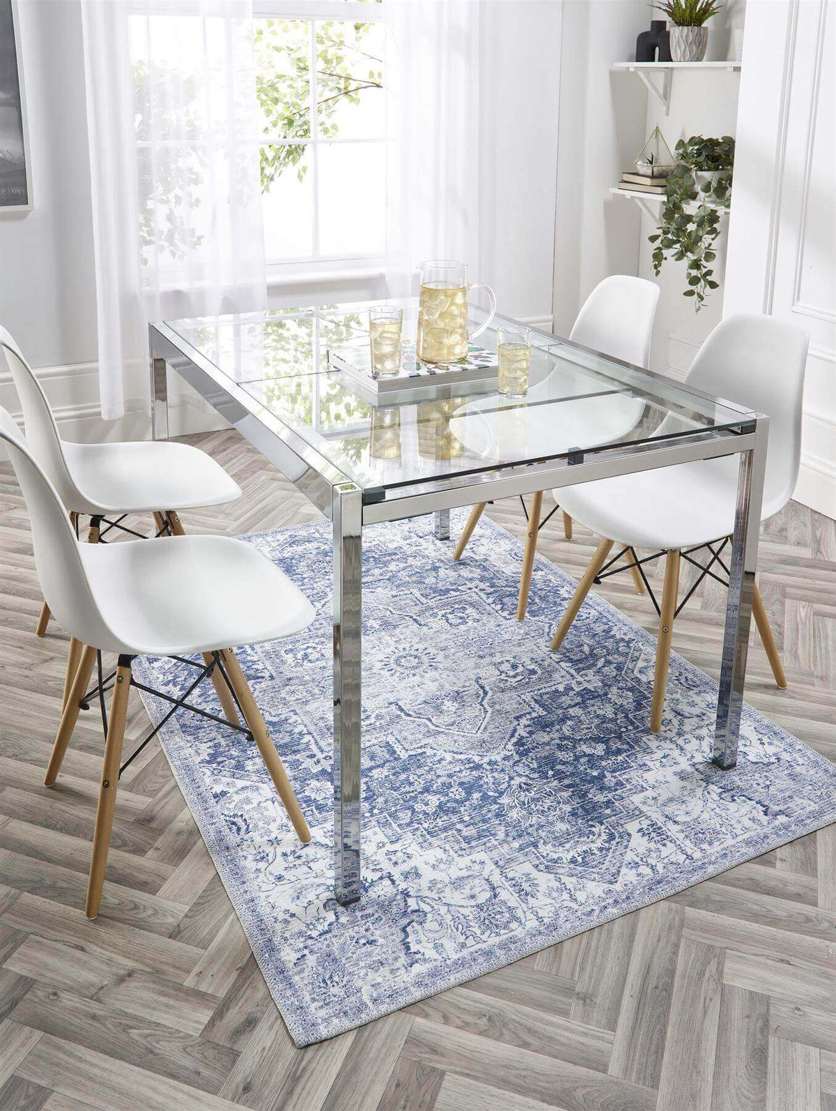 Washable Rug Eterna Blue